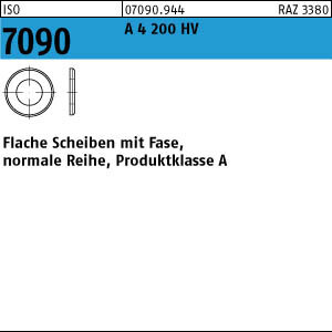 250 Edelstahl V4A Unterlegscheiben ISO 7090 A4 M10 (10,5x20x2 )