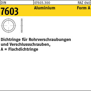 100 Aluminium Dichtringe DIN 7603 Form A 10x13,5x1
