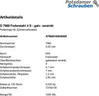 1000 Federringe DIN 7980 verzinkt 4