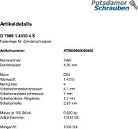 1000 Edelstahl Federringe DIN 7980 1.4310 4