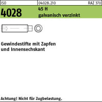 200 Inbus Gewindestifte ISO 4028 45H verzinkt M5x30