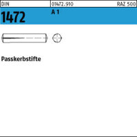 100 Edelstahl A1 Passkerbstifte DIN 1472 1.4305 4x14