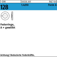 100 Edelstahl Federringe DIN 128 1.4310 A 6