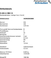 1000 Edelstahl V2A Sechskantmuttern niedrig DIN 439 A2 M3