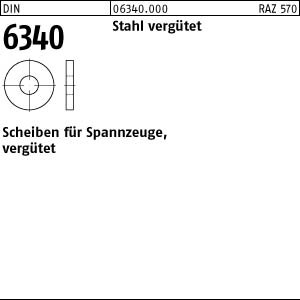 50 Scheiben DIN 6340 Stahl 17 vergütet