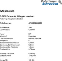 100 Federringe DIN 7980 verzinkt 6