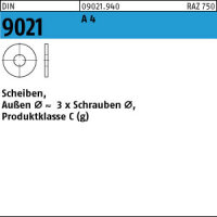 10 Edelstahl V4A Unterlegscheiben DIN 9021 A4 22 mm...