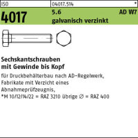 25 Sechskantschrauben ISO 4017 5.6 verzinkt M20x65