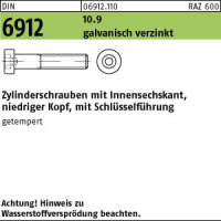 200 Innensechskant Zylinderschrauben niedrig DIN 6912...