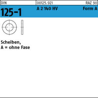 50 Edelstahl V2A Unterlegscheiben DIN 125 A2 140HV Form A...