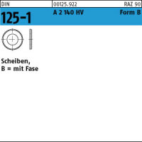 1000 Edelstahl V2A Unterlegscheiben DIN 125 A2 140HV Form...