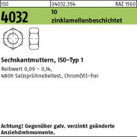 500 Sechskantmuttern ISO 4032 Kl. 10...