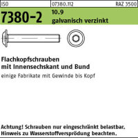 500 Innensechskant Linsenflanschschrauben ISO 7380 -2...