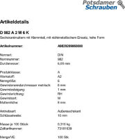 100 Sechskantmuttern DIN 982 A2 M6 V2A Edelstahl