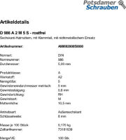 100 Hutmuttern DIN 986 A2 M5 rostfrei V2A Edelstahl