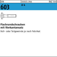 10 Edelstahl V4A Schlossschrauben DIN 603 A4 M8x140