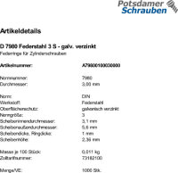 1000 Federringe DIN 7980 verzinkt 3