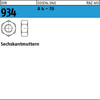 100 Edelstahl V4A Sechskantmuttern DIN 934 A4 M3