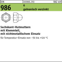 1000 Hutmuttern DIN 986 6 M5 verzinkt Stahl