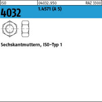 100 Edelstahl A5 Sechskantmuttern ISO 4032 1.4571 M8