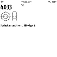 100 Sechskantmuttern ISO 4033 12 M6 Stahl