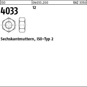 10 Sechskantmuttern ISO 4033 12 M30 Stahl
