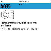 1 Edelstahl V4A Sechskantmuttern niedrig ISO 4035 A4 M42