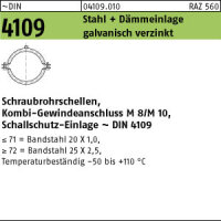 100 Schraubrohrschellen DIN 4109 Zn 40 - 43 / M8 + M10...