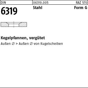 10 Kegelpfannen DIN 6319 Stahl G 23,2 vergütet