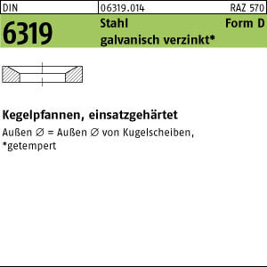 1 Kegelpfannen DIN 6319 St. einsatzgehärtet D 35 verzinkt,