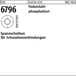 100 Spannscheiben DIN 6796 Federstahl 20 phosphatiert