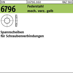500 Spannscheiben DIN 6796 gelb verzinkt 3