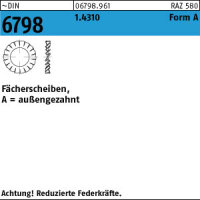 1000 Edelstahl Fächerscheiben DIN 6798 1.431 Form A...