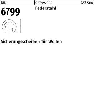 500 Sicherungsscheiben DIN 6799 Federstahl 0,8