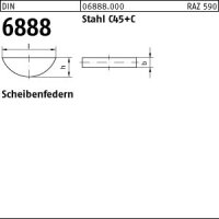 100 Scheibenfedern DIN 6888 C45K 2x2,6 Stahl