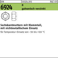 100 Sechskantmuttern DIN 6924 8 M12 verzinkt Stahl