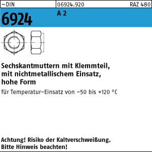 500 Sechskantmuttern DIN 6924 A2 M8 V2A Edelstahl