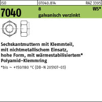 1000 Sechskantmuttern ISO 7040 8 M6 verzinkt, m....