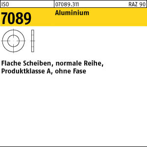 500 Aluminium Unterlegscheiben ISO 7089 Al M8 ( 8,4x16x1,6)
