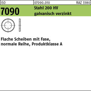 100 Unterlegscheiben ISO 7090 verzinkt M30 (31x56x4 )