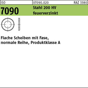 200 Unterlegscheiben ISO 7090 feuerverzinkt M24 (25x44x4 )
