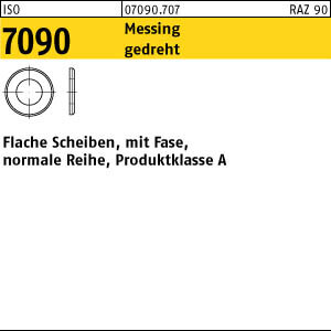 100 Unterlegscheiben ISO 7090 Messing blank M2,5 ( 2,7x6x0,5)