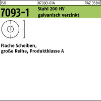 50 Unterlegscheiben ISO 7093 -1 verzinkt 200HV M24