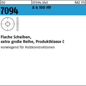 100 Edelstahl Scheiben ISO 7094 A4 6