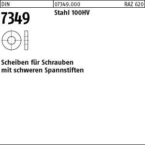 10 Scheiben DIN 7349 Stahl 100 HV 25,0