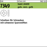 250 Scheiben DIN 7349 Stahl 200 HV 13 verzinkt gelb...