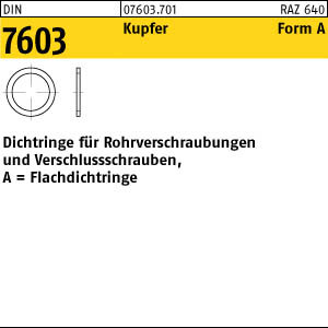 100 Kupfer Dichtringe DIN 7603 Form A 26x31x2