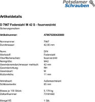 1 Sicherungsmuttern DIN 7967 Federstahl M42 feuerverzinkt...