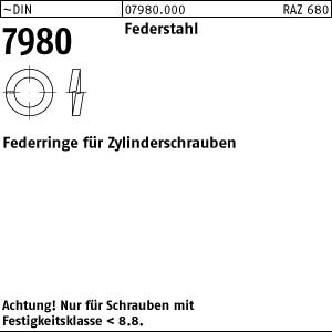 100 Federringe DIN 7980 Federstahl 22