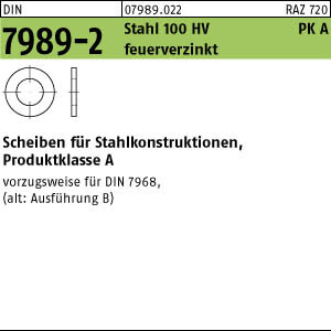 50 Scheiben DIN 7989 -2 feuerverzinkt 30 Pk A ÃœH 30x50x8